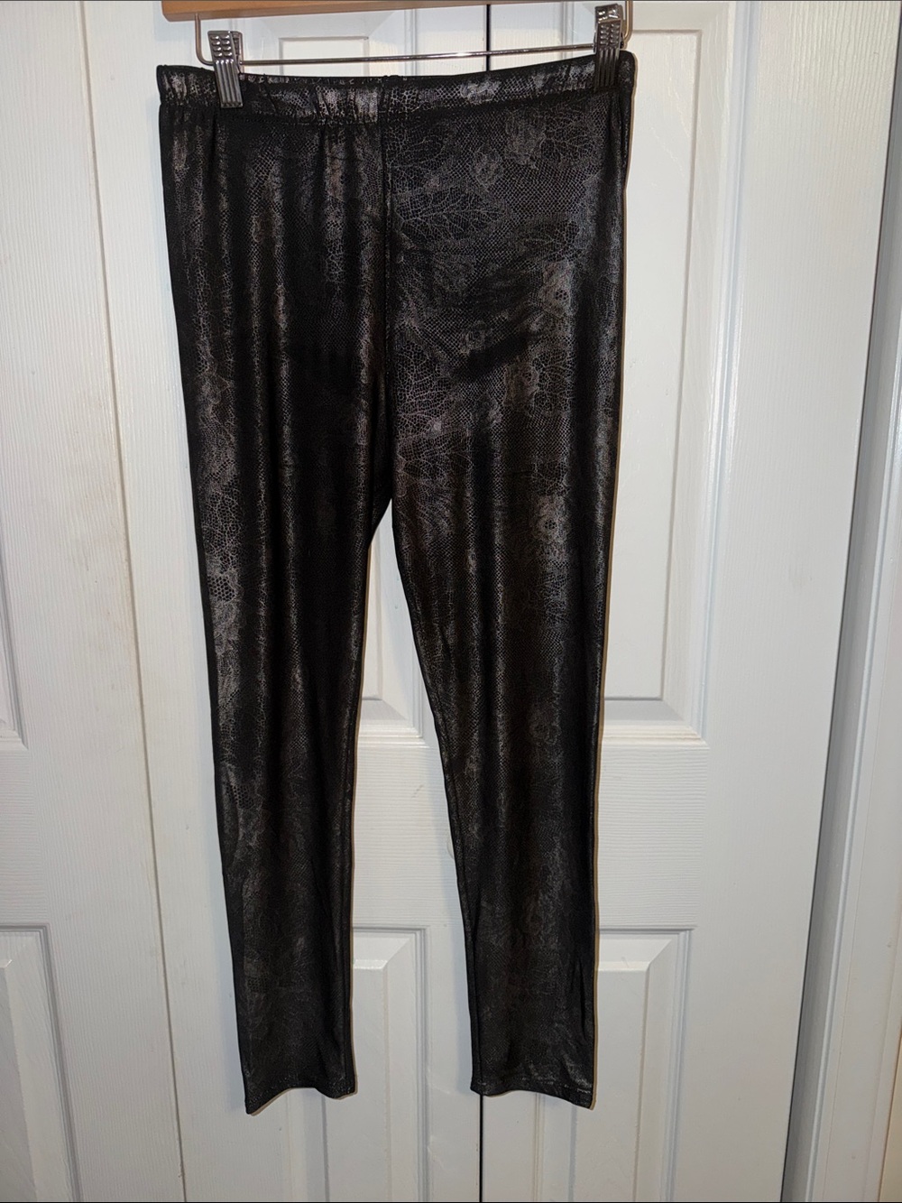 Black Faux-Leather Leggings for Women